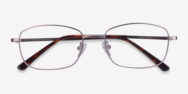 Path Purple MetalEyeglass Frames from EyeBuyDirect, Closed View