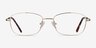 Path Golden MetalEyeglass Frames from EyeBuyDirect, Front View