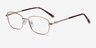Path Golden MetalEyeglass Frames from EyeBuyDirect, Angle View