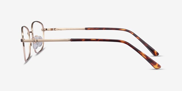 Path Golden MetalEyeglass Frames from EyeBuyDirect, Side View