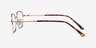 Path Golden MetalEyeglass Frames from EyeBuyDirect, Side View