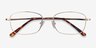 Path Golden MetalEyeglass Frames from EyeBuyDirect, Closed View