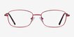 Path Burgundy MetalEyeglass Frames from EyeBuyDirect, Front View