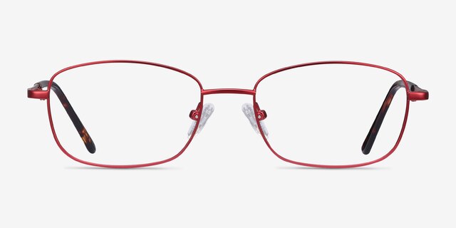 Path Burgundy MetalEyeglass Frames from EyeBuyDirect, Front View