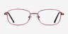 Path Burgundy MetalEyeglass Frames from EyeBuyDirect, Front View