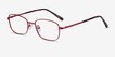 Path Burgundy MetalEyeglass Frames from EyeBuyDirect, Angle View