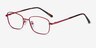 Path Burgundy MetalEyeglass Frames from EyeBuyDirect, Angle View