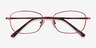 Path Burgundy MetalEyeglass Frames from EyeBuyDirect, Closed View