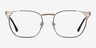 Soulist Black Golden MetalEyeglass Frames from EyeBuyDirect, Front View