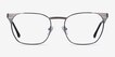 Soulist Black Silver MetalEyeglass Frames from EyeBuyDirect, Front View