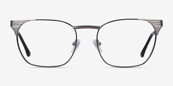 Soulist Black Silver Metal Eyeglass Frames