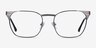 Soulist Black Silver MetalEyeglass Frames from EyeBuyDirect, Front View