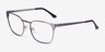 Soulist Black Silver MetalEyeglass Frames from EyeBuyDirect, Angle View