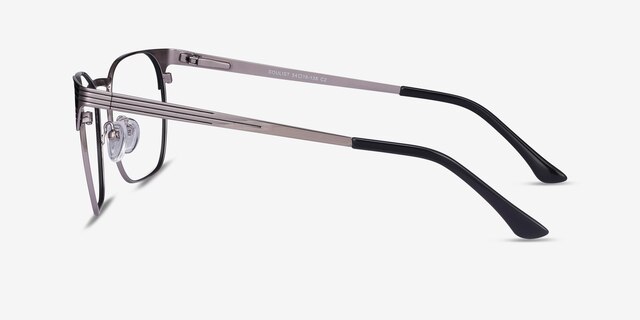 Soulist Black Silver MetalEyeglass Frames from EyeBuyDirect, Side View