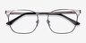Soulist Black Silver MetalEyeglass Frames from EyeBuyDirect, Closed View