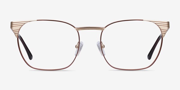 Soulist Brown Golden Métal Montures de lunettes de vue