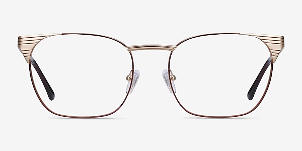 Soulist Brown Golden Metal Eyeglass Frames