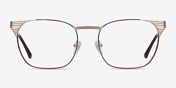 Soulist Brown Golden Metal Eyeglass Frames