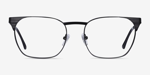 Soulist Black MetalEyeglass Frames from EyeBuyDirect, Front View