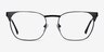 Soulist Black MetalEyeglass Frames from EyeBuyDirect, Front View