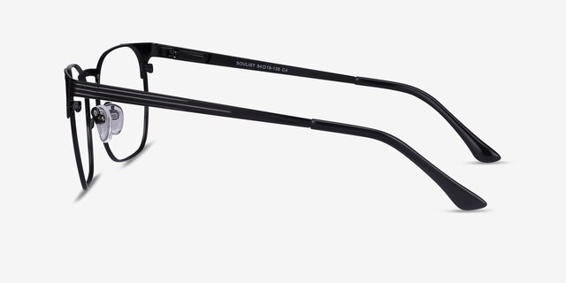 Soulist Black MetalEyeglass Frames from EyeBuyDirect, Side View