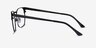 Soulist Black MetalEyeglass Frames from EyeBuyDirect, Side View