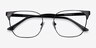 Soulist Black MetalEyeglass Frames from EyeBuyDirect, Closed View