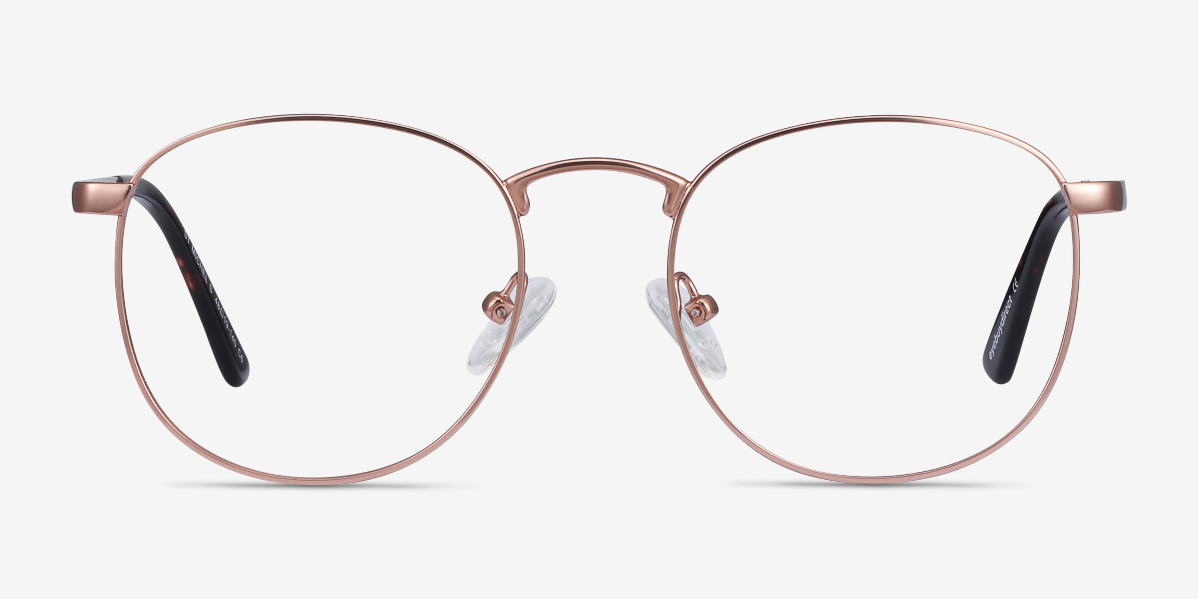 Round glasses rose sales gold