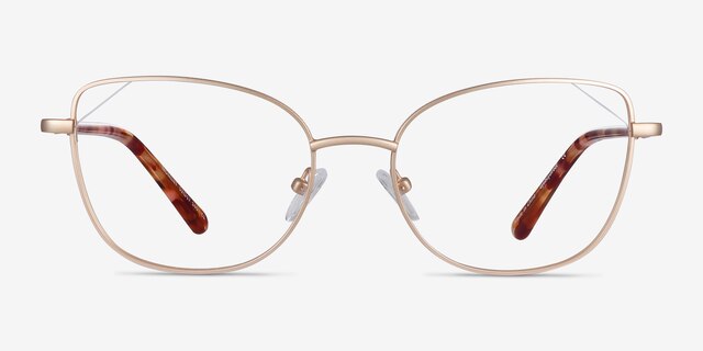 Moment Gold MetalEyeglass Frames from EyeBuyDirect, Front View