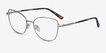 Moment Silver MetalEyeglass Frames from EyeBuyDirect, Angle View