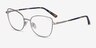 Moment Silver MetalEyeglass Frames from EyeBuyDirect, Angle View