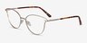 Trance Doré MétalMontures de lunettes de vue d'EyeBuyDirect, Vue d'Angle