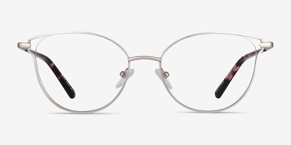 Trance Silver Metal Eyeglass Frames