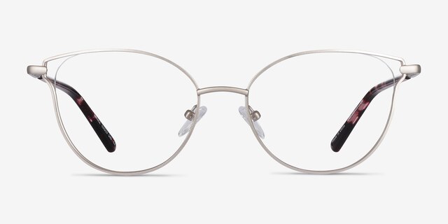 Trance Silver MetalEyeglass Frames from EyeBuyDirect, Front View