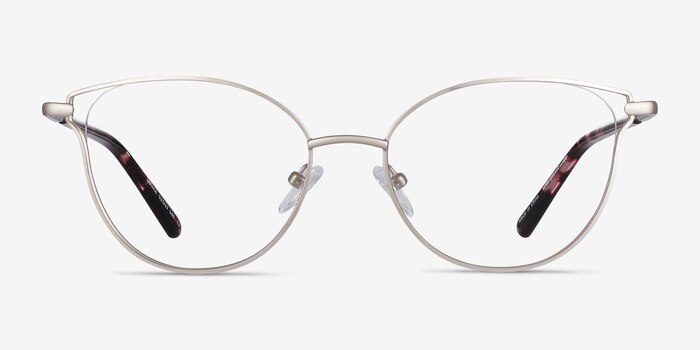 Trance Silver Metal Eyeglass Frames from EyeBuyDirect
