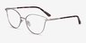 Trance Silver MetalEyeglass Frames from EyeBuyDirect, Angle View