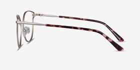 Trance Argenté Métal Montures de lunettes de vue d'EyeBuyDirect, Vue de Côté