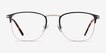 Poppy Black Gold MetalEyeglass Frames from EyeBuyDirect, Front View