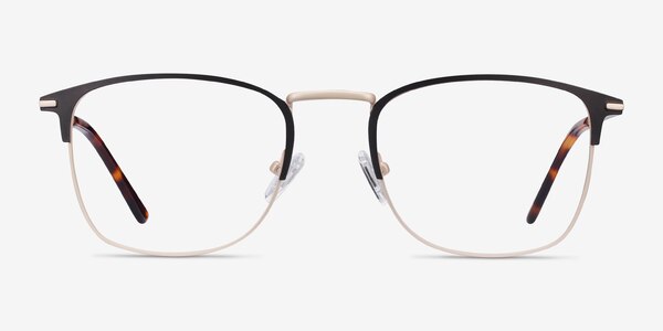 Poppy Black Gold Métal Montures de lunettes de vue