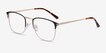 Poppy Black Gold MetalEyeglass Frames from EyeBuyDirect, Angle View