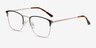 Poppy Black Gold MetalEyeglass Frames from EyeBuyDirect, Angle View