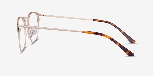 Poppy Black Gold MetalEyeglass Frames from EyeBuyDirect, Side View
