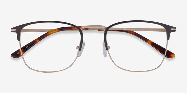 Poppy Black Gold MetalEyeglass Frames from EyeBuyDirect, Closed View