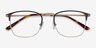 Poppy Black Gold MetalEyeglass Frames from EyeBuyDirect, Closed View