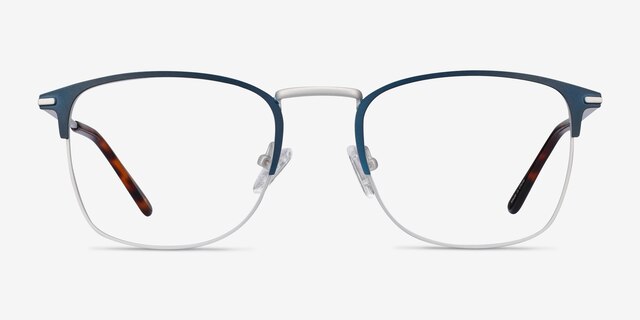Poppy Navy MetalEyeglass Frames from EyeBuyDirect, Front View