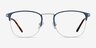 Poppy Navy MetalEyeglass Frames from EyeBuyDirect, Front View