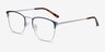 Poppy Navy MetalEyeglass Frames from EyeBuyDirect, Angle View
