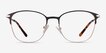 Disperse Black MetalEyeglass Frames from EyeBuyDirect, Front View