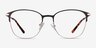 Disperse Noir MétalMontures de lunettes de vue d'EyeBuyDirect, Vue de Face