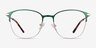 Disperse Green MetalEyeglass Frames from EyeBuyDirect, Front View